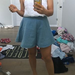 denim circle/skater skirt