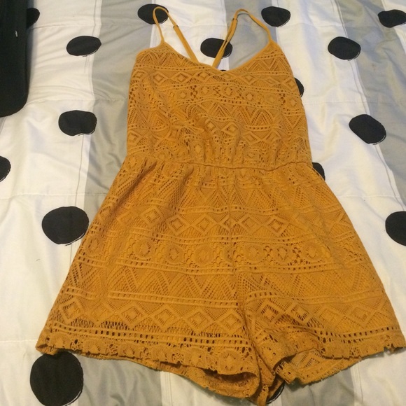 Forever 21 mustard color romper