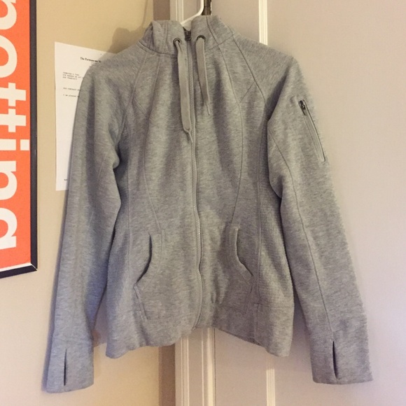athleta heather grey hoodie size xxs