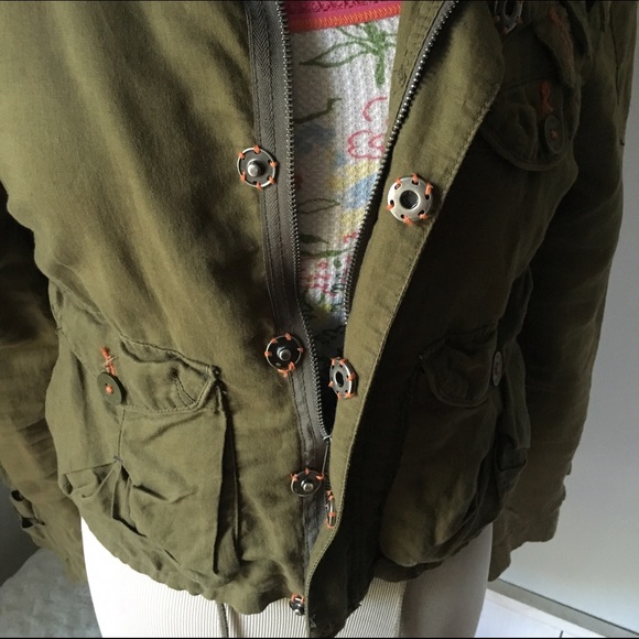 🚫SOLD🚫Free People Military Green Utility/ Jacket - Picture 3 of 4