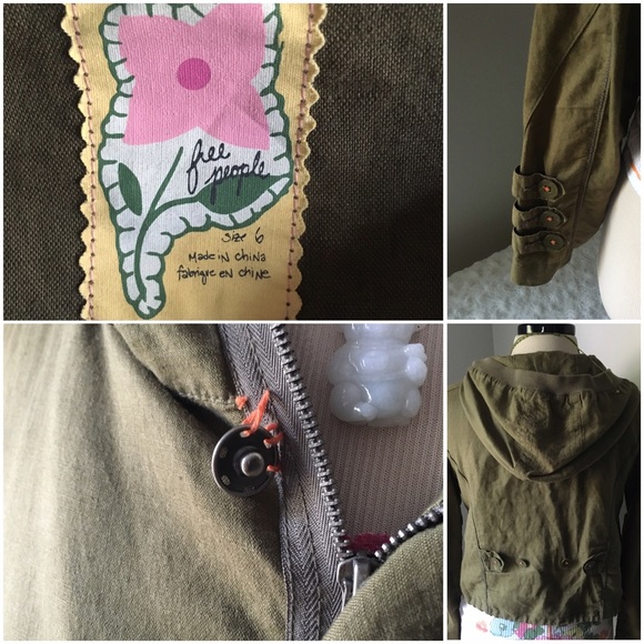 🚫SOLD🚫Free People Military Green Utility/ Jacket - Picture 4 of 4