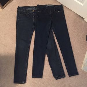 2 pairs of American Eagle Jeggings