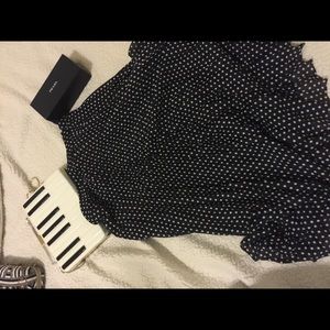 Polka dot midi skirt