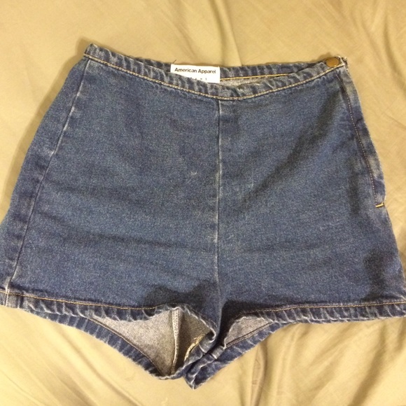 American Apparel denim tap shorts