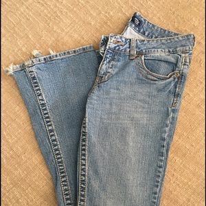 Aeropostale Hailey skinny flare blue jeans