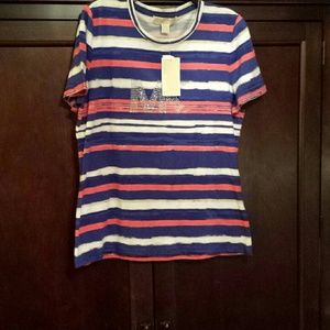 Michael michael kors shirt sz large NWT rose red