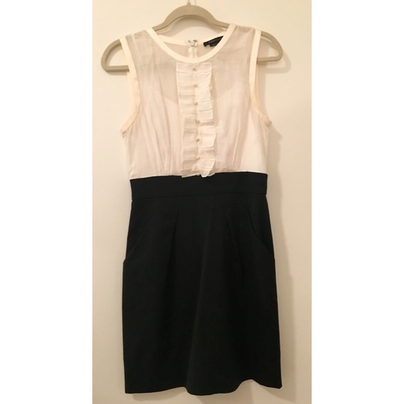 BCBG Max Azria black and white dress
