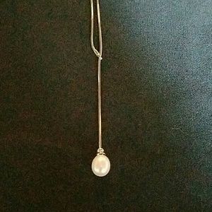 Slide teardrop Pearl necklace