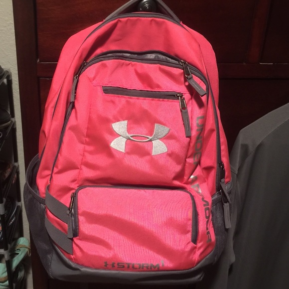 Hot pink Under Armour backpack