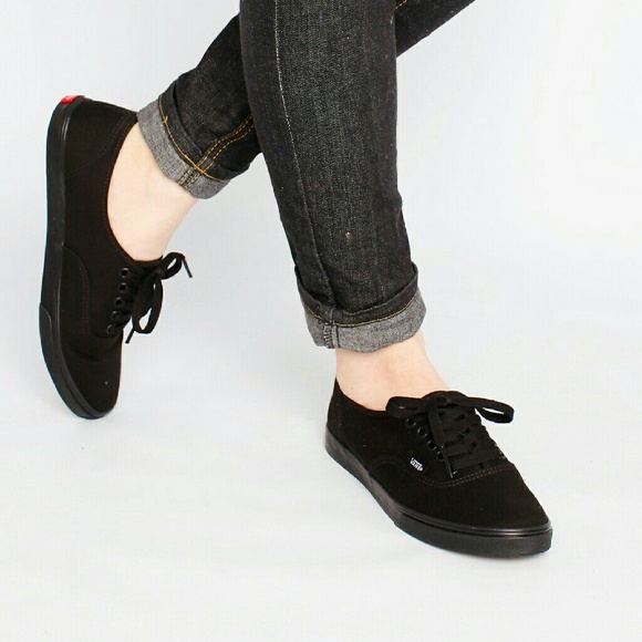 vans black slip on lo pro