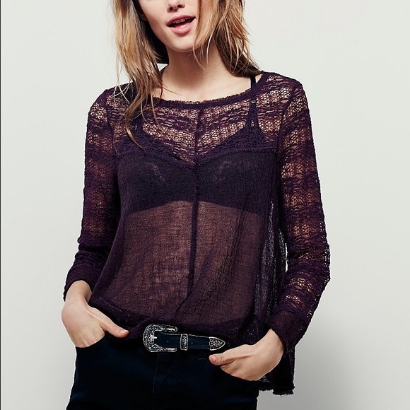 Free People Knit Tuxedo Top