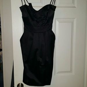 Black satin dress