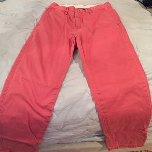Salmon colored polo khakis