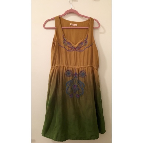 Johnny Was 100% silk embroidered dress