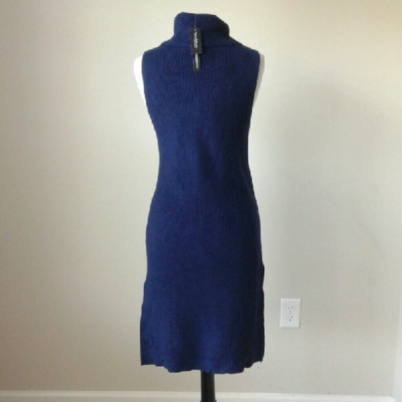 Textured blue tabard sleeveless sweater top SOLD!! - Picture 2 of 3