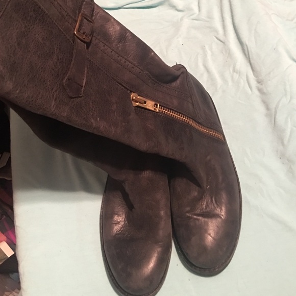 Knee-high motorcycle boots