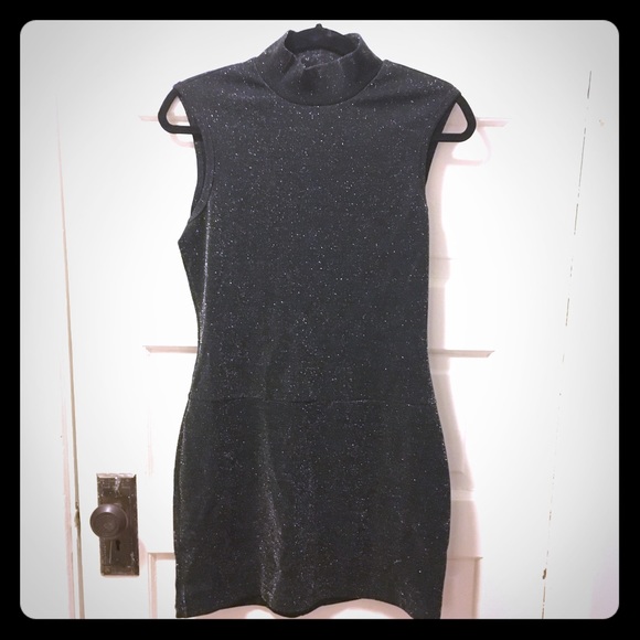 BCBG mock turtleneck sparkly dress size L.