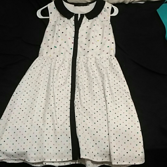 Polka dot dress and blue collard dress bundle