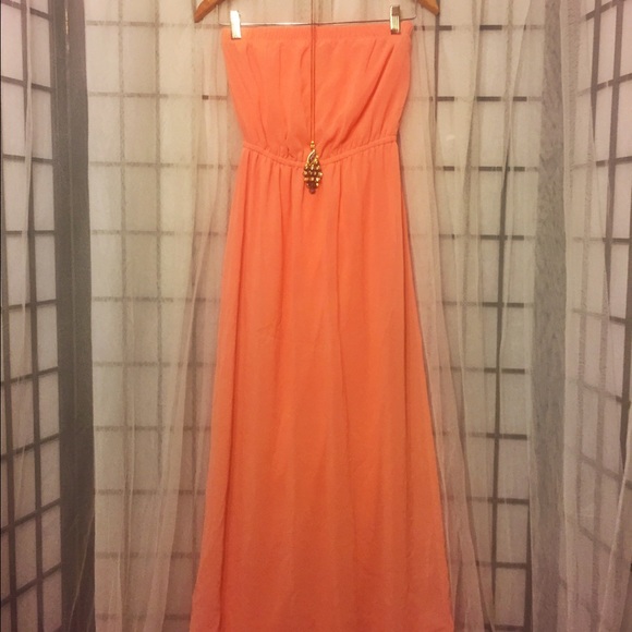 Forever 21 peach maxi dress