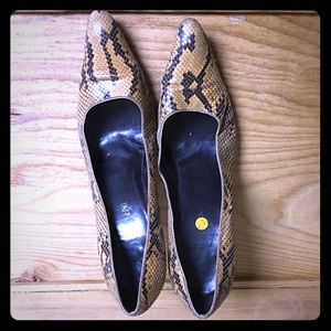 Ysl Python tan/brown heel