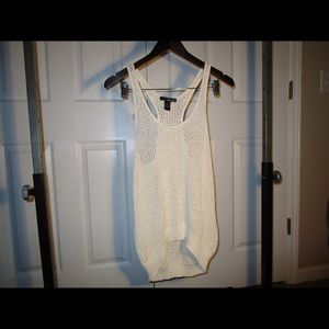 see through tank top (looks like fish netting)