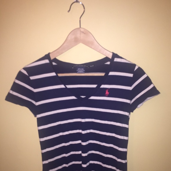 XS stripped polo V neck