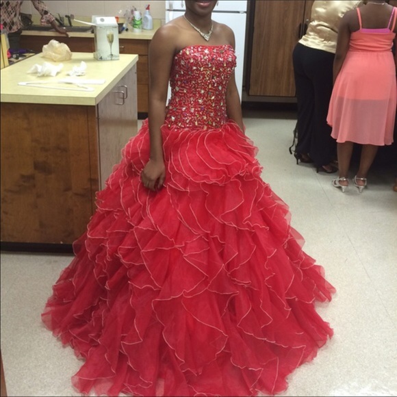 Red Ball Gown - Picture 2 of 2