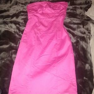 H&m pink strapless dress