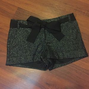 Express sparkle shorts with belt