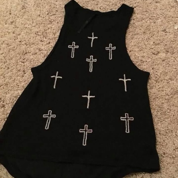See through black tanktop