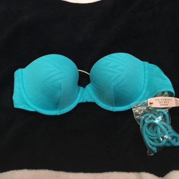Blue bikini top