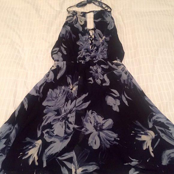 Navy/light blue flowy dress - Picture 1 of 3