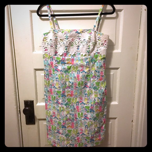 Lilly dress size 8 with wide white trim