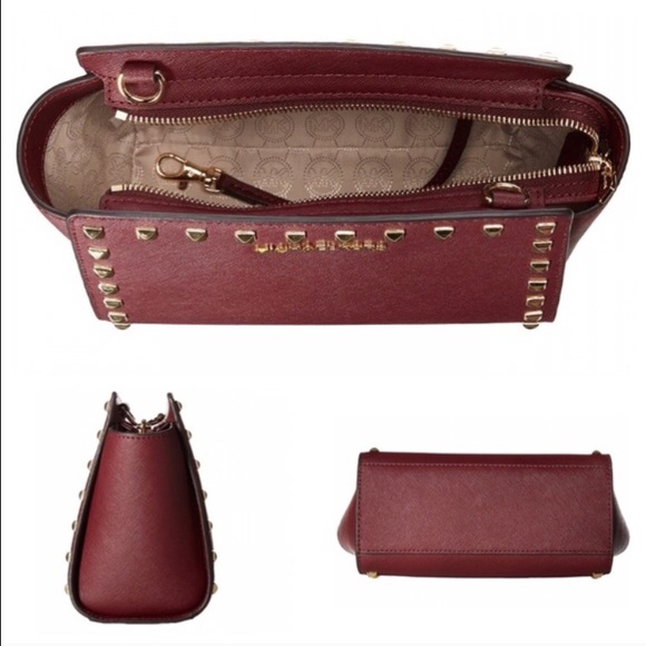 NWT Selma Std Medium Messenger in Merlot - Picture 2 of 3