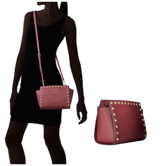 NWT Selma Std Medium Messenger in Merlot - Picture 3 of 3