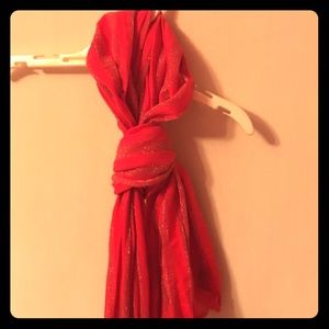 Victoria's Secret Super Model Scarf shimmer red