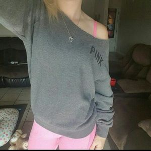 Pink off the shoulder sweater