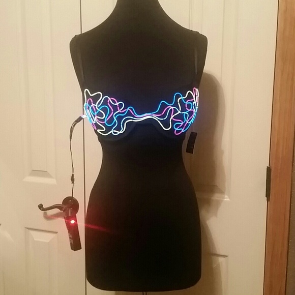 Light up rave bra