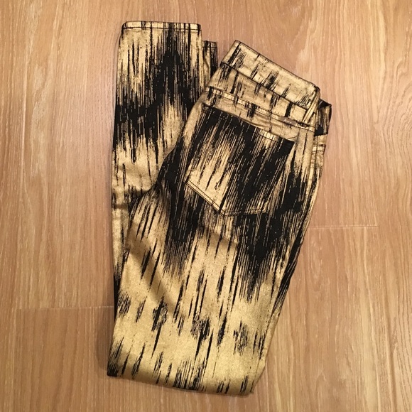 Marciano Gold and Black Skinny Jeans