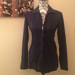 Armani exchange navy button down