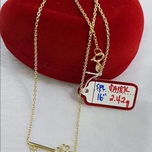 Necklace 18k real saudi gold