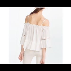 NWT Zara Off the shoulder top XS