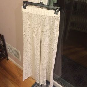 Pacsun Beach flowy crochet pants