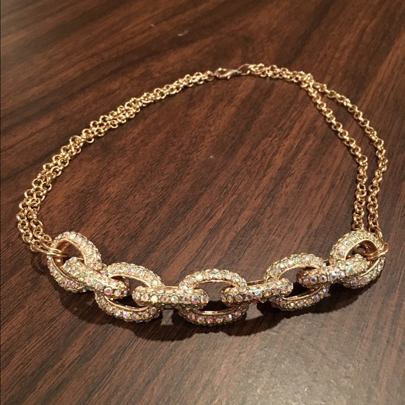 Iridescent diamond chain necklace