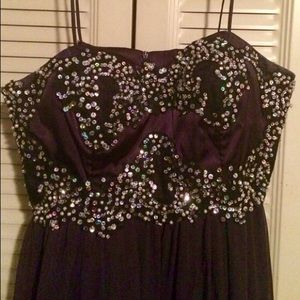 Narianna Sequined Purple Gown