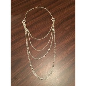 Silver chains necklace