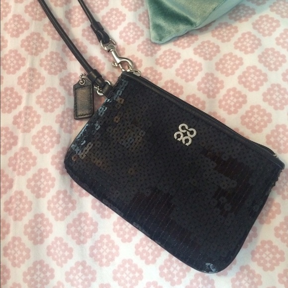 Coach Sequin Wristlet