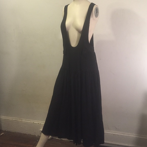 Vintage Black Suspenders Dress: Studio I, Size 6
