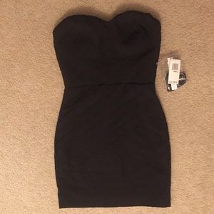 Aqua Black Sweetheart Mini Dress