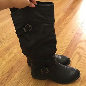 Black high boots